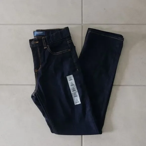 Dark Wash Slim Straight Jeans - Picture 3 of 4